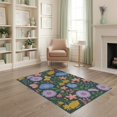 thumbnail image 2 of ODIKA 4'x6' Multicolor Floral Merrick Design Washable Area Rug Vibrant Botanical Pattern with Butterflies for Bedroom, Reading Nook, Pet Friendly & Non-Shedding, 2 of 7