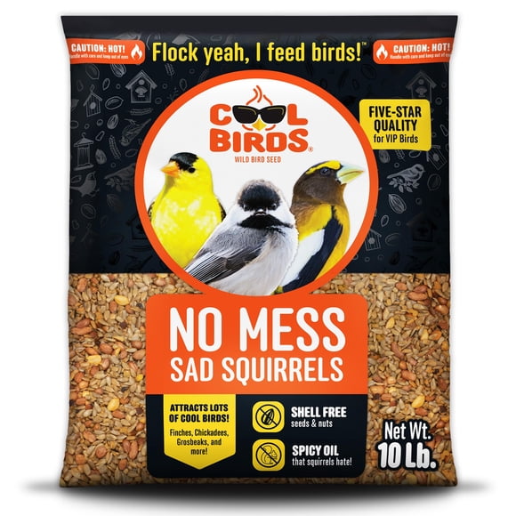Semillas para aves COOL BIRDS sin desorden, resistentes a las ardillas, 4,5 kg