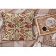 thumbnail image 2 of Rowan Fluffy Throw Pillow Cushion Cover, Fall Season Themed Mixed Pattern with Maple Birch Oak Autumn Leaves and Ashberries, Decorative Square Accent Pillow Case, 20" x 20", Multicolor, by Ambesonne, 2 of 5