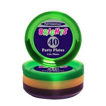 1 - Party Essentials 6" Party Plates - Mardi Gras 40 Ct.