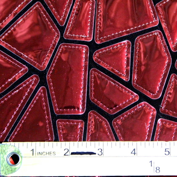 Red Vinyl Sequin fabric for fashion and upholstery