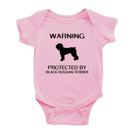 

Warning: Protected by A Black Russian Terrier Dog Funny Baby Bodysuits (Pink 3-6 Months)