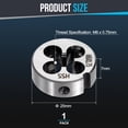thumbnail image 2 of M6 x 0.75mm Round Threading Die, Right Hand High-Speed Steel Machine Thread Threading Die, Non-Adjustable Thread Repair Tool for Stainless Steel, Alloy Metal - 1 Pack, 2 of 7
