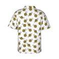 thumbnail image 3 of Fotbe Cute Little Bee Hawaiian Shirt for Men Unisex Summer Beach Casual Short Sleeve Cotton Linen Button Down Shirts-Large, 3 of 9
