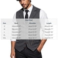 thumbnail image 3 of MXALUOB Men's Suit Vests V Neck Button Front Dress Vest Slim Fit Notched Lapel Formal Waistcoat with Pockets for Business Wedding, 3 of 5