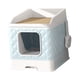 thumbnail image 3 of Contenedor portátil desmontable para gatos con rascador. Azul, 3 of 9