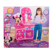 Disney Junior Minnie Mouse Flipping Fun Pretend Play Kitchen Set, Play Food, Realistic Sounds, Kids Toys for Ages 3 up