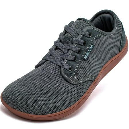 

GUBARUN Barefoot Minimalist Shoes Womens Mens | Zero Drop | Wide Width Fashion Sneaker Grey/Brown 7 Wide Women/6 Wide Men