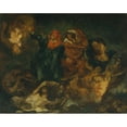thumbnail image 3 of Édouard Manet 18x15 Black Modern Framed Museum Art Print Titled - Copy After Delacroix's ‘Bark of Dante’ (ca. 1859), 3 of 5