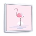 thumbnail image 2 of Designart Standing Pink Flamingo FLOAT FRAME WALL ART, 2 of 4