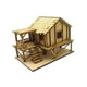 thumbnail image 5 of de madera 1/72, rompecabezas 3D de madera, juguete de construcción de casa, edificio en miniatura para diseño de arquitectura, modelo de escena Estilo A CUTICAT Casa de modelos de construcción, 5 of 8