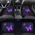 thumbnail image 6 of Xoenoiee Butterfly Print Carpet Car Floor Mats 4 PCS Front and Back Full Set Heavy Duty Anti-Slip Automotive Floor Mat Universal Fit for SUV, Vans, Sedans, Trucks, 6 of 6