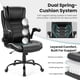 thumbnail image 2 of Yeshouse Silla de oficina de cuero, diseño ejecutivo, con cojín de doble resorte, respaldo ergonómico y soporte lumbar, reposacabezas ajustable, silla de escritorio reclinable para oficina en casa, 2 of 8