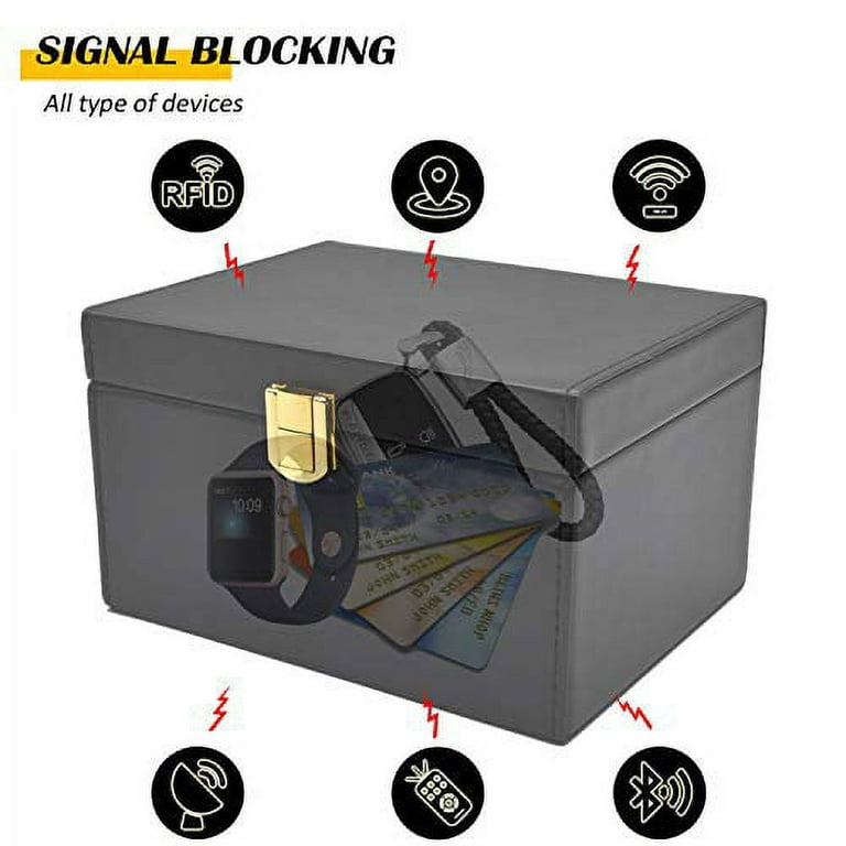 briidea 1 Faraday Key Fob Protector Box, RFID Signal Blocking Box, Faraday  Box Signal Blocking Shielding Box for Car Key (L)