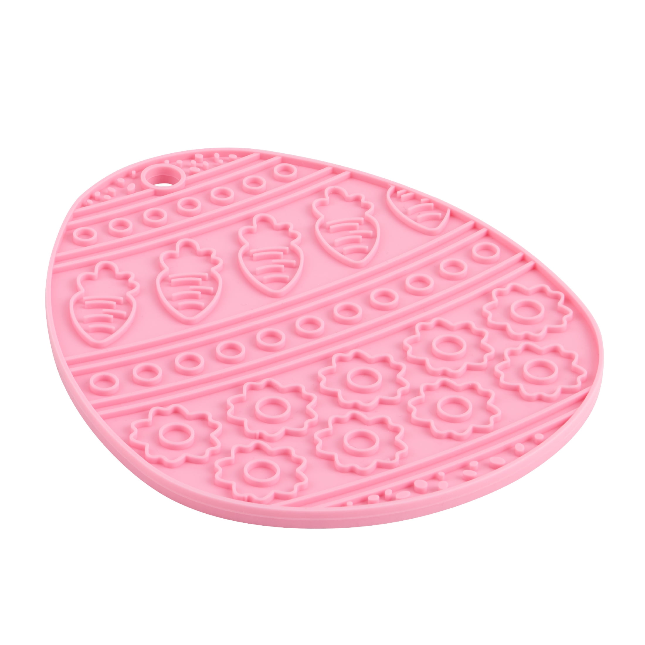 Tout pour célébrer Sous plat de cuisine en silicone rose pâle, en forme d'œuf de Pâques