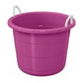 thumbnail image 3 of Life Story 17 Gallon Plastic Storage Open Top Bucket with Rope Handles, Purple, 2 Pack, 3 of 4