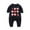A-Black, variant on Zwiiyzr Newborn Baby Clothes Kids Girls Boys Long Sleeve Valentine's Day Heart Print T-Shirt Romper Newborn First Outfit One Piece Clothes Gray