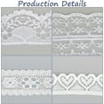 thumbnail image 5 of 4 Rolls 20 Yards Lace Trim Ribbon Vintage Decorative Floral Pattern Sewing Crochet Edge Trimmings for Clothes Crafts Gift Wrapping Birthday Party Bridal Wedding Decoration Bouquets White, 5 of 8