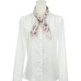thumbnail image 2 of Floral Chiffon Scarves Square Skinny Long Neck Scarf Neckerchief, 2 of 7