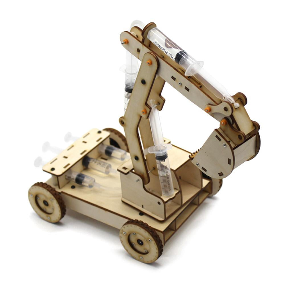 wooden excavator toy