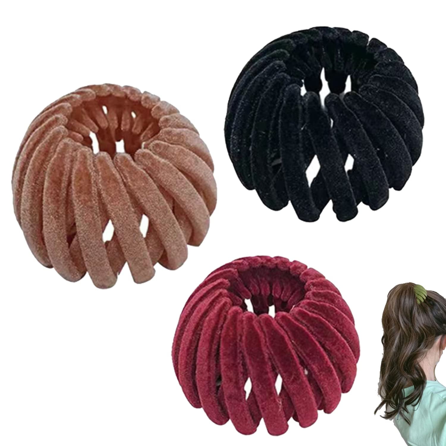 Bird Nest Magic Hair Clip,Lazy Bird's Nest Plate Hairpin,Expandable Ponytail Holder Hair Pin