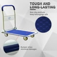 thumbnail image 6 of Push Cart Dolly by Wellmax, Moving Platform Hand Truck, Foldable for Easy Storage and 360 Degree Swivel Wheels with 330lb Weight Capacity, Blue Color, 6 of 8