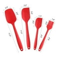 thumbnail image 3 of Spatulas Silicone Heat Resistant Spatula Set Rubber Spatula Set W/ Stainless Steel Core Cooking Spatula Kitchen Utensils for Baking Mixing Red Spatula 6-Set, 3 of 7