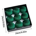 thumbnail image 3 of Kugisaki Christmas Decor 9 PCS Velvet Christmas Balls Decorations, 8cm/3.15in Christmas Tree Hanging Balls Multiple Color, Christmas House Holiday Party Decoration, 3 of 6