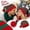 Red, variant on Voska Unisex Christmas Knit Beanie Warm Stretchy Soft Winter Holiday Decoration Hat Santa Cap Gift for Adult Women Men Party Wear Red