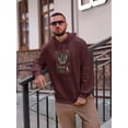 thumbnail image 2 of Earth Sphere Techno Style Hoodie Men -Image by Shutterstock, Male Small, 2 of 4