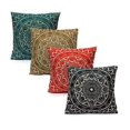 thumbnail image 3 of Throw Pillow Case Cover 18''x18'' Compass Linen Decorative Pillow Cover Protector Cushion Cover with Zipper for Couch Sofa Patio Chair Bedroom Home Car Decor, 3 of 3