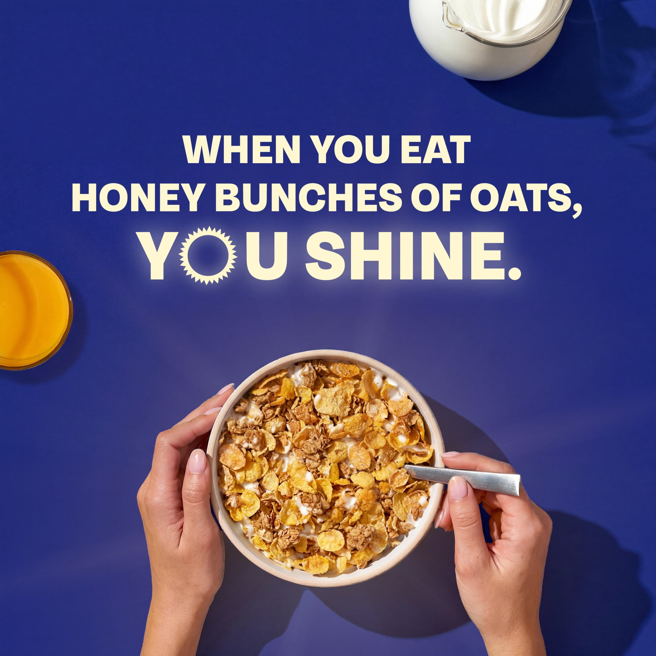 (12 pack) Honey Bunches of Oats with Almonds Almond Breakfast Cereal, Family Size 28 oz Box