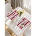 thumbnail image 5 of Red Pink Gray Stripes Placemats Set of 4, Modern Abstract Minimalist Retro Placemats for Dining Table, Place Mats for Kitchen Tabletop, Waterproof Wipeable Dining Table Mats Set, 5 of 9