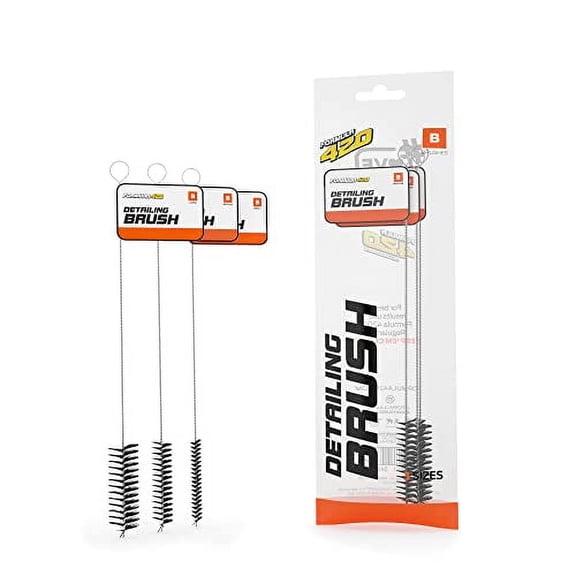 Formula 420 Detailing Brush Set | 3 Size Brushes | Cleaning Brush Pack | Formula 420 Accessories (3 Pc Set)
