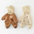 thumbnail image 4 of Esaierr 2PCS Newborn Baby Boy Snowsuit Set Toddler Cotton Jacket + Pants Outfits Winter Padded Cartoon Hoodie Fleece Clothes Coat for 6M-4Y, 4 of 5
