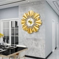 thumbnail image 3 of Modern Luxury Wall Clock Silent Ginkgo Leaf Wall Clock for Home Office Living Room Decor, 3 of 12