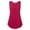 Hot Pink, variant on Fshinging Womens Tank Top Solid Sleeveless V Neck Ruched Summer Casual 2026 Slim Fitted Basic Layering Shirts Black L