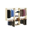 thumbnail image 4 of Easy Track Wood Laminate Closet Storage Organizer with Shelves, Honey Blonde, 4 of 4