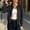 Black women long sleeve blazer a1, variant on Women's Fall Winter Long Sleeve Zipper Blazer Slim Casual Jackets Solid Dressy Work Tops Business Outerwear Fashion Clothes, Yellow S