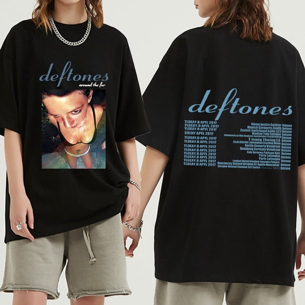 Camiseta de concierto de la banda de la gira de piel Deftones alrededor de la piel, camisetas Punk Hip Hop, camiseta gótica Retro, ropa de calle Unisex, envío gratis xuanjing unisex