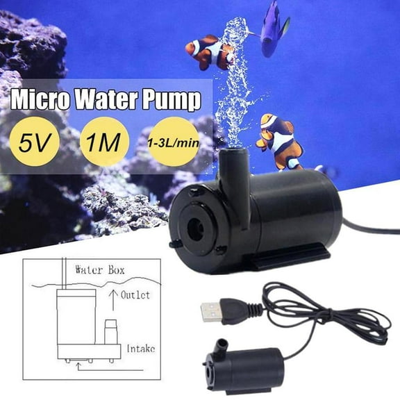 HPDL Submersible Mini Water Pump Fish Tank Aquarium Feature Pond Fountain 3Lmin UK