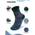 thumbnail image 4 of AMITOFO 5 Pairs Non Slip Grip Socks - Ideal for Yoga, Pilates, Hospital Use - Men & Women's Crew Sticky Gripper Socks (Size 13-15), 4 of 6
