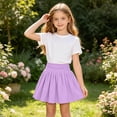 thumbnail image 5 of Fesfesfes Girls Ribbed Skort with Built-in Shorts High Waist Solid Color Casual A-Line Mini Skirt for School Sports and Daily Wear, Stretchy Activewear for Kids Ages 5-16 Years, 5 of 8