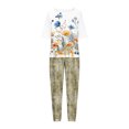 thumbnail image 6 of Cavosen Tee Shirts Womens 2 Piece Plus Size Oversized Short Sleeve Crewneck T Shirts Wide Leg Long Pants Floral Matching Sets, 6 of 6