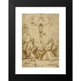 thumbnail image 2 of Bartolomeo Passarotti 14x18 Black Modern Framed Museum Art Print Titled - Saints Jerome and Francis of Assisi Adoring the Trinity (C. 1570), 2 of 5