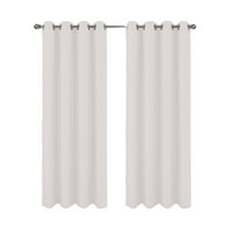 RT Designer Collection Cindy Textured 2 Pack Grommet Curtain Panel 36" x 84" White