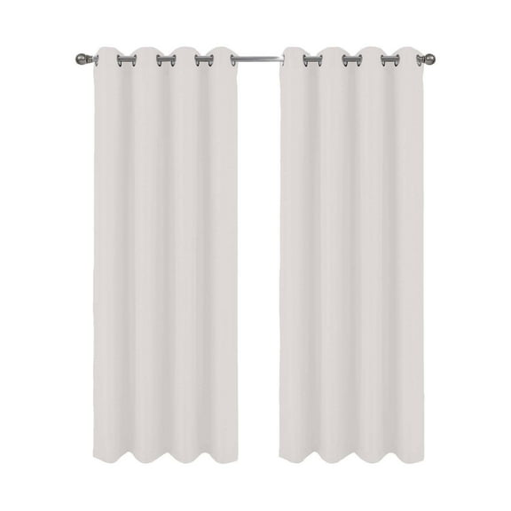 RT Designer Collection Cindy Textured 2 Pack Grommet Curtain Panel 36" x 84" White