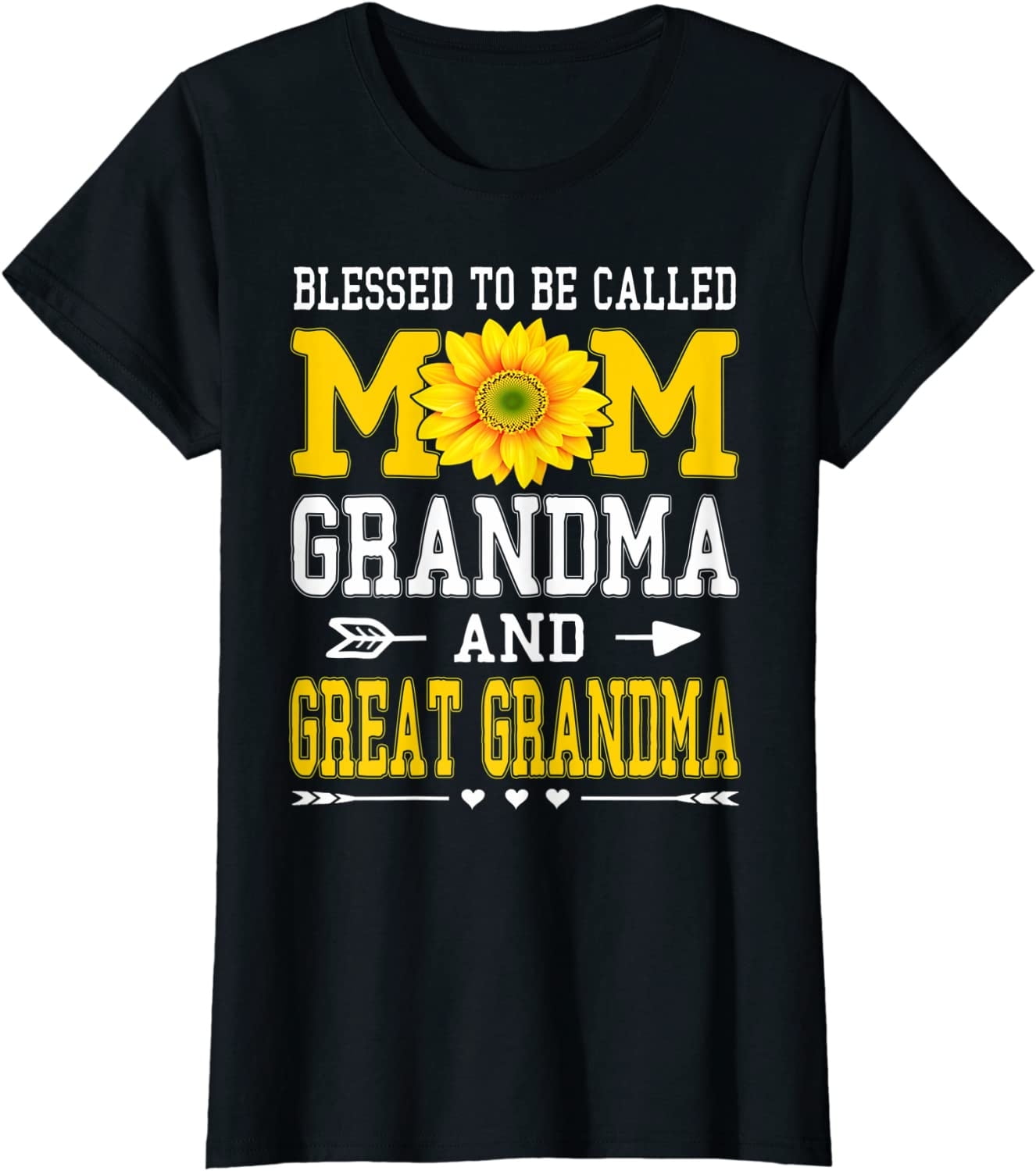Womens Mother's Day Shirt Blessed To Be Called Mom Grandma Great ...