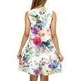 thumbnail image 4 of Women Clearance All 2025!Viikei Women's Plus Size Summer Dresses,Ladies' Fashion Trend Floral Print Sleeveless Round Neck Knee Length Skirt Multicolor S, 4 of 5