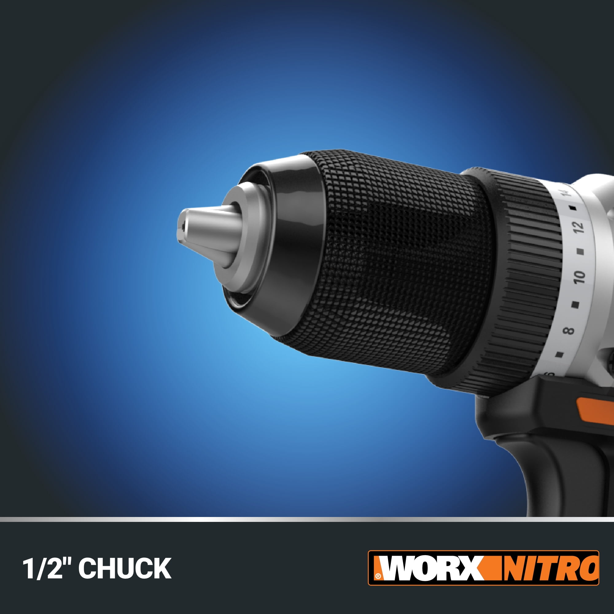 Worx Nitro WX130L.9 20V Compact Brushless 1/2” Drill/Driver (No Battery and Charger Included - Tool Only)